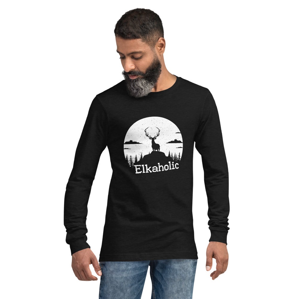 Elkaholic Unisex Long Sleeve Tee - Outdoors Thrill