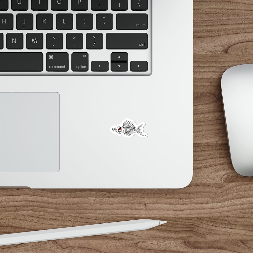 Fish Bone Die-Cut Stickers - Outdoors Thrill