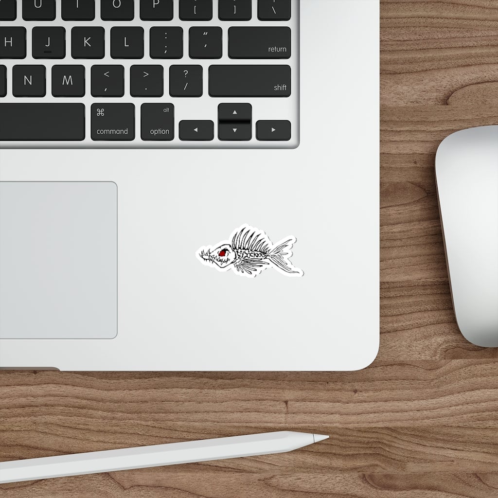 Fish Bone Die-Cut Stickers - Outdoors Thrill