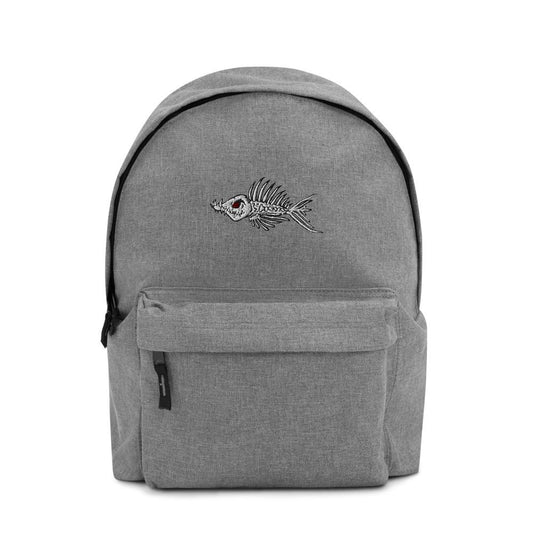 Fish Bone Embroidered Backpack - Outdoors Thrill