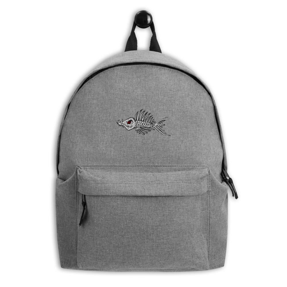 Fish Bone Embroidered Backpack - Outdoors Thrill