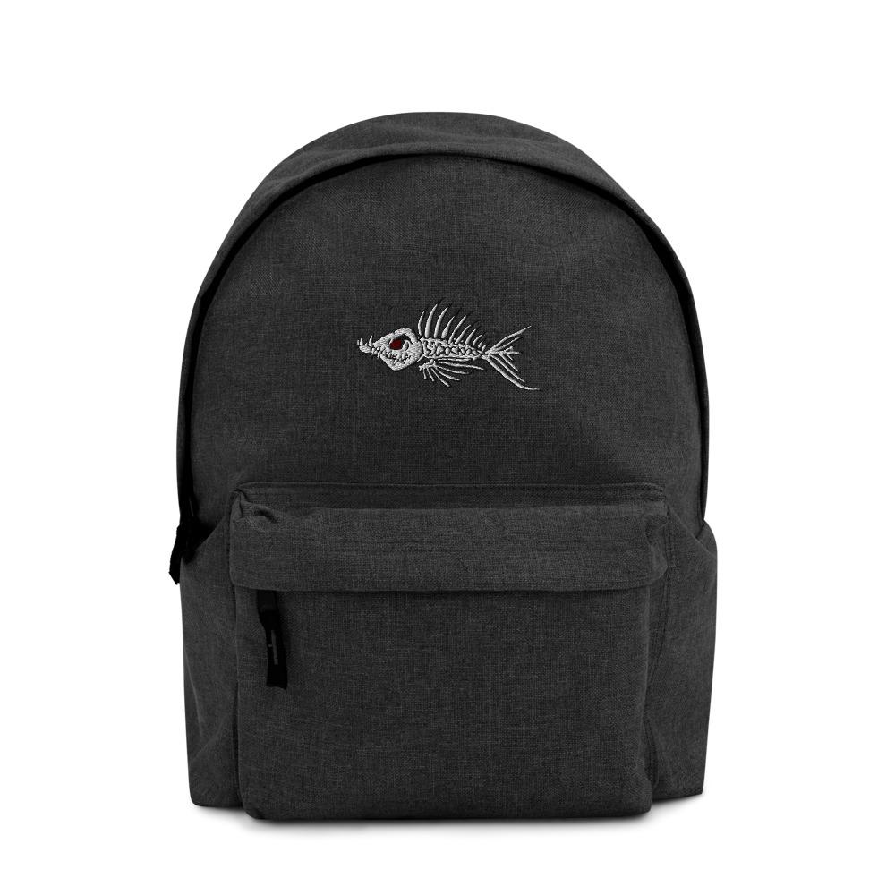 Fish Bone Embroidered Backpack - Outdoors Thrill