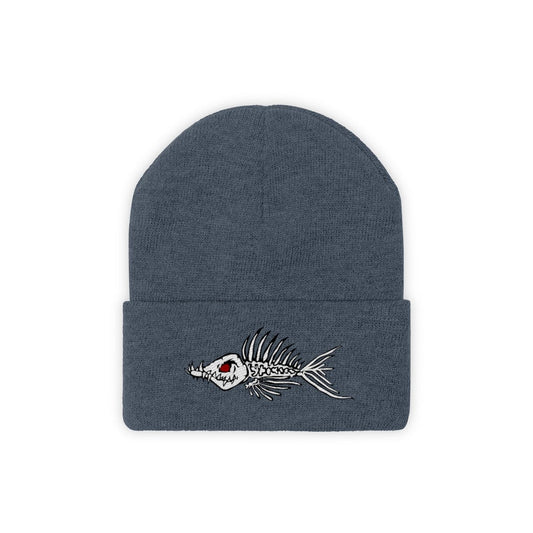 Fish Bone Knit Beanie - Printify - Outdoors Thrill
