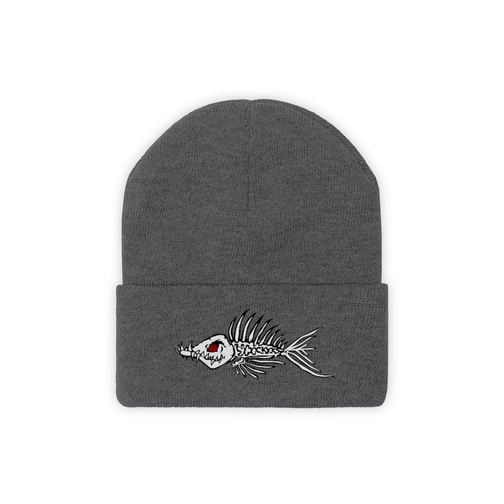 Fish Bone Knit Beanie - Printify - Outdoors Thrill