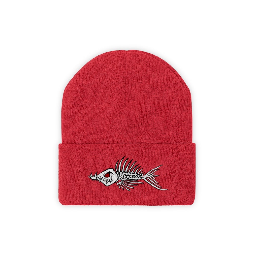 Fish Bone Knit Beanie - Printify - Outdoors Thrill