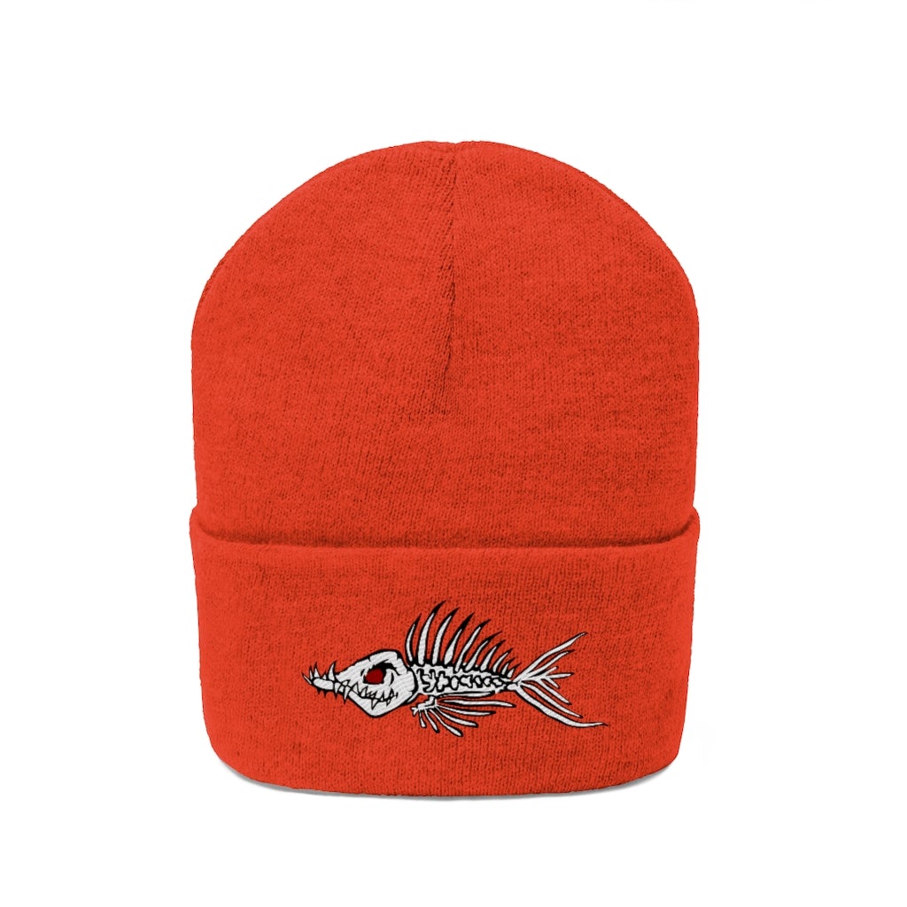Fish Bone Knit Beanie - Printify - Outdoors Thrill