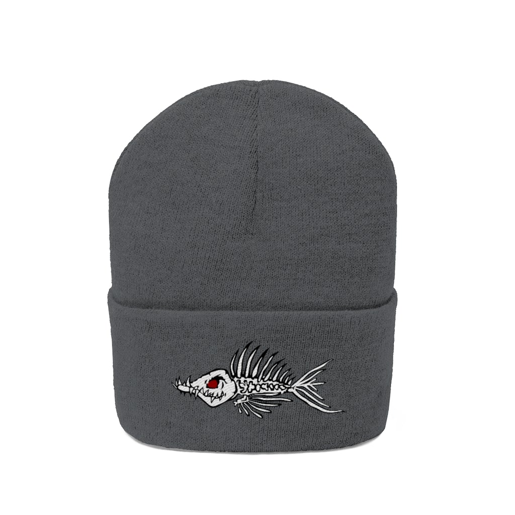 Fish Bone Knit Beanie - Printify - Outdoors Thrill