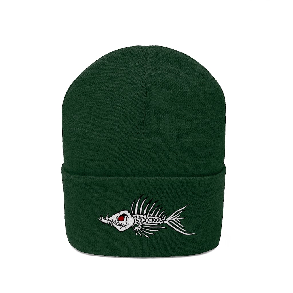 Fish Bone Knit Beanie - Printify - Outdoors Thrill