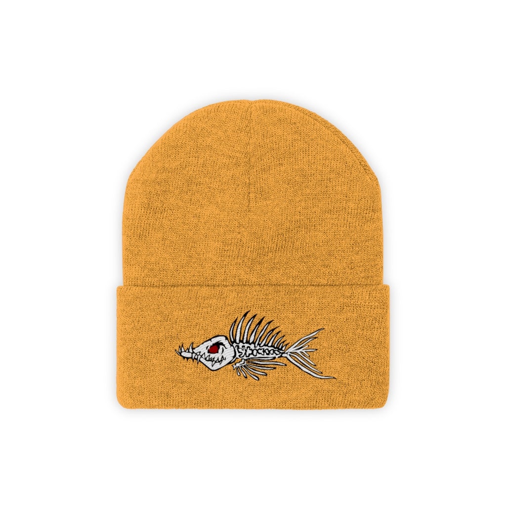 Fish Bone Knit Beanie - Printify - Outdoors Thrill