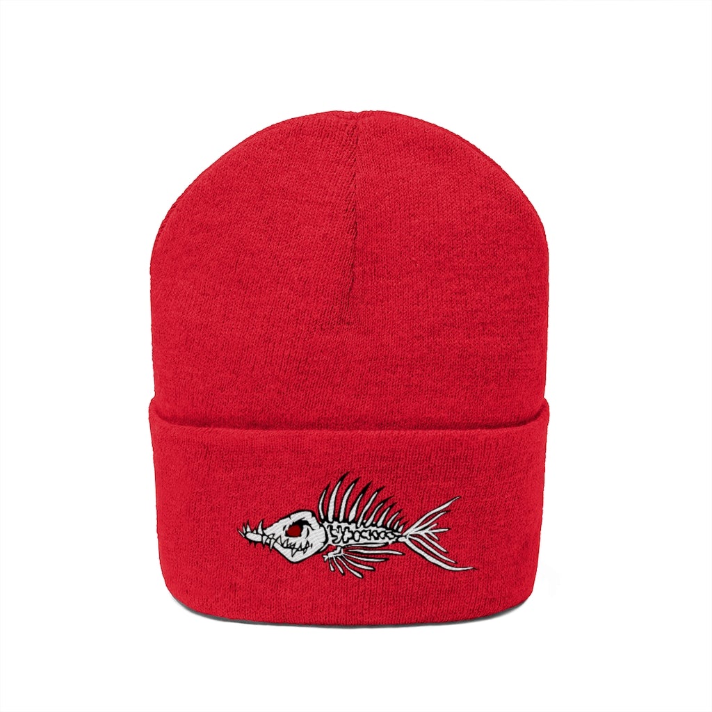 Fish Bone Knit Beanie - Printify - Outdoors Thrill