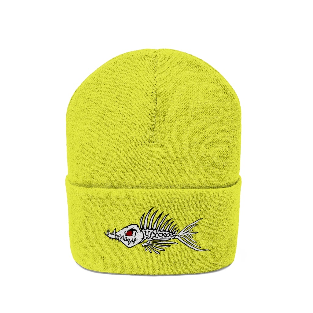 Fish Bone Knit Beanie - Printify - Outdoors Thrill