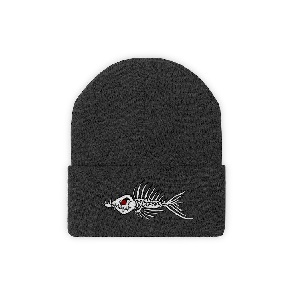 Fish Bone Knit Beanie - Printify - Outdoors Thrill