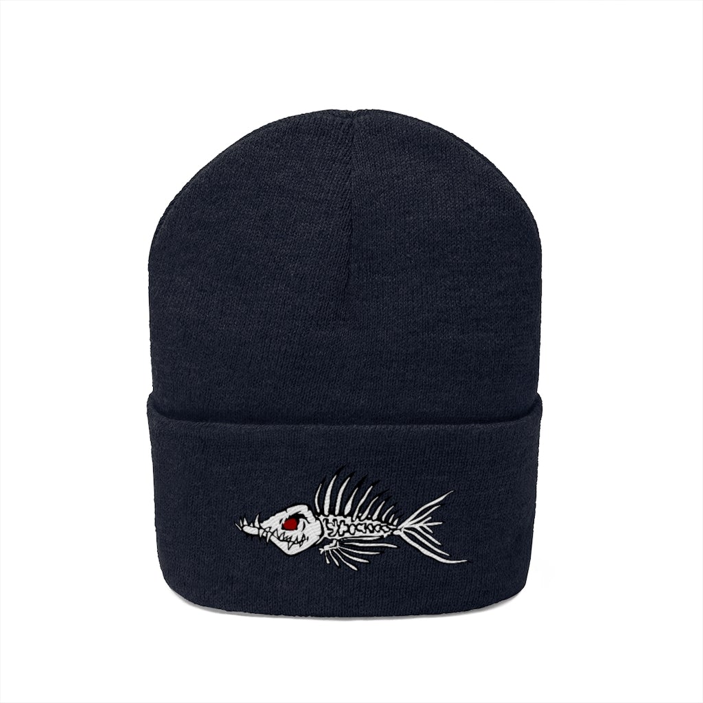 Fish Bone Knit Beanie - Printify - Outdoors Thrill