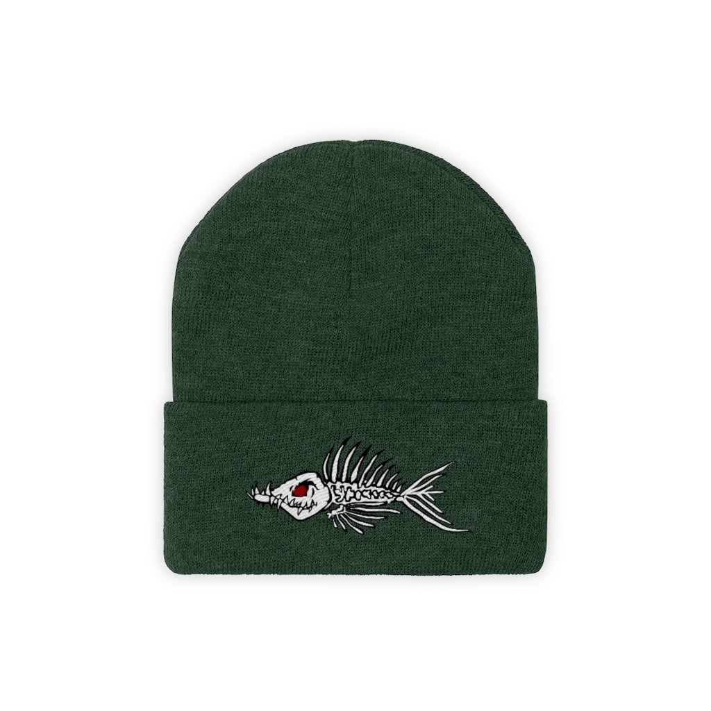 Fish Bone Knit Beanie - Printify - Outdoors Thrill