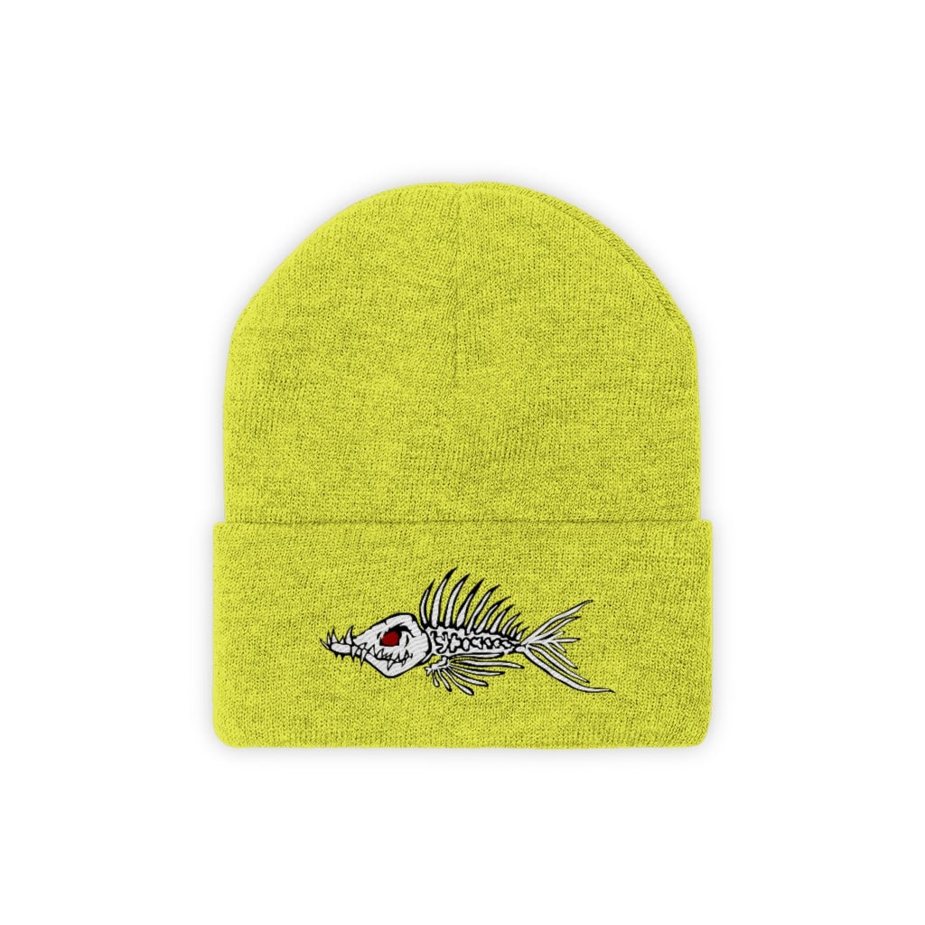 Fish Bone Knit Beanie - Printify - Outdoors Thrill