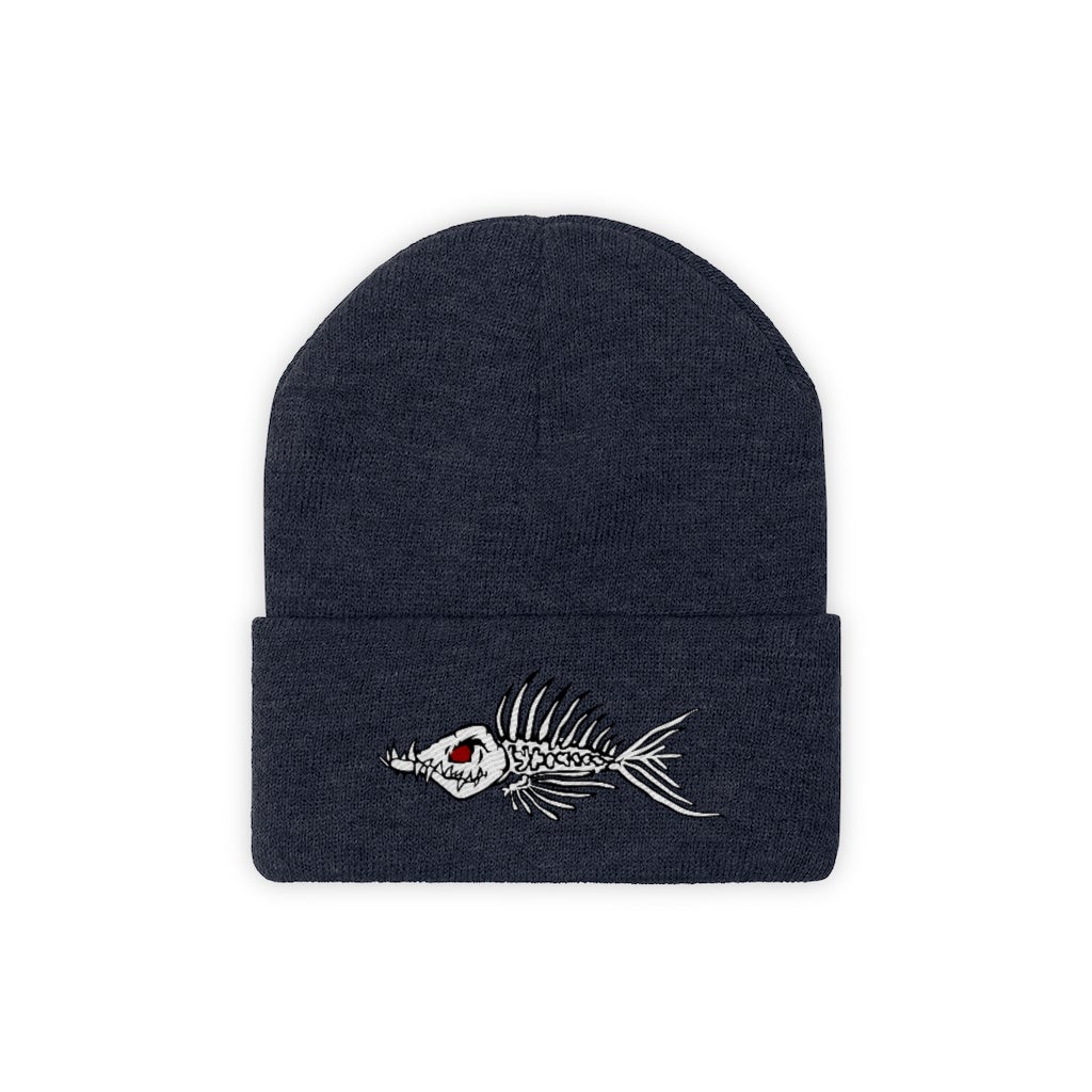 Fish Bone Knit Beanie - Printify - Outdoors Thrill
