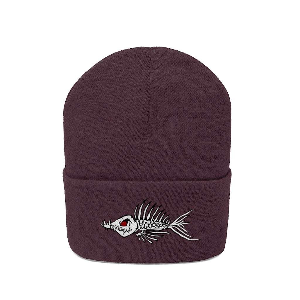 Fish Bone Knit Beanie - Printify - Outdoors Thrill