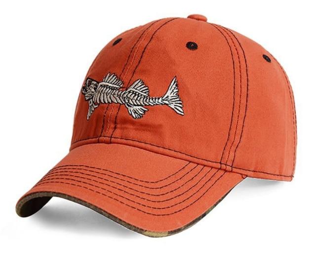 New Summer Fashion Caps Cotton Baseball Hats Adjustable Hiphop Fish Bone Cattoon Pattern Embroidery Sun For Men Women