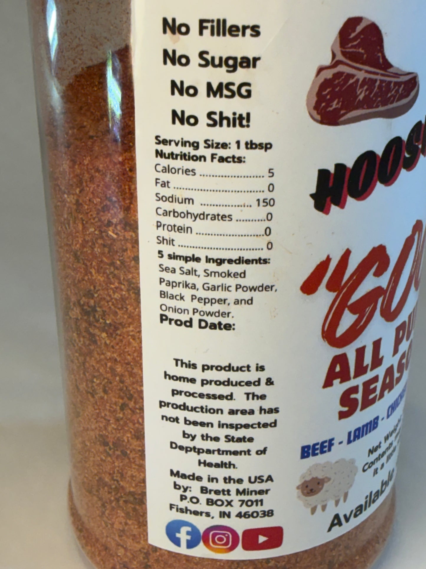 Hoosier Carnivore's All Purpose Seasoning Small
