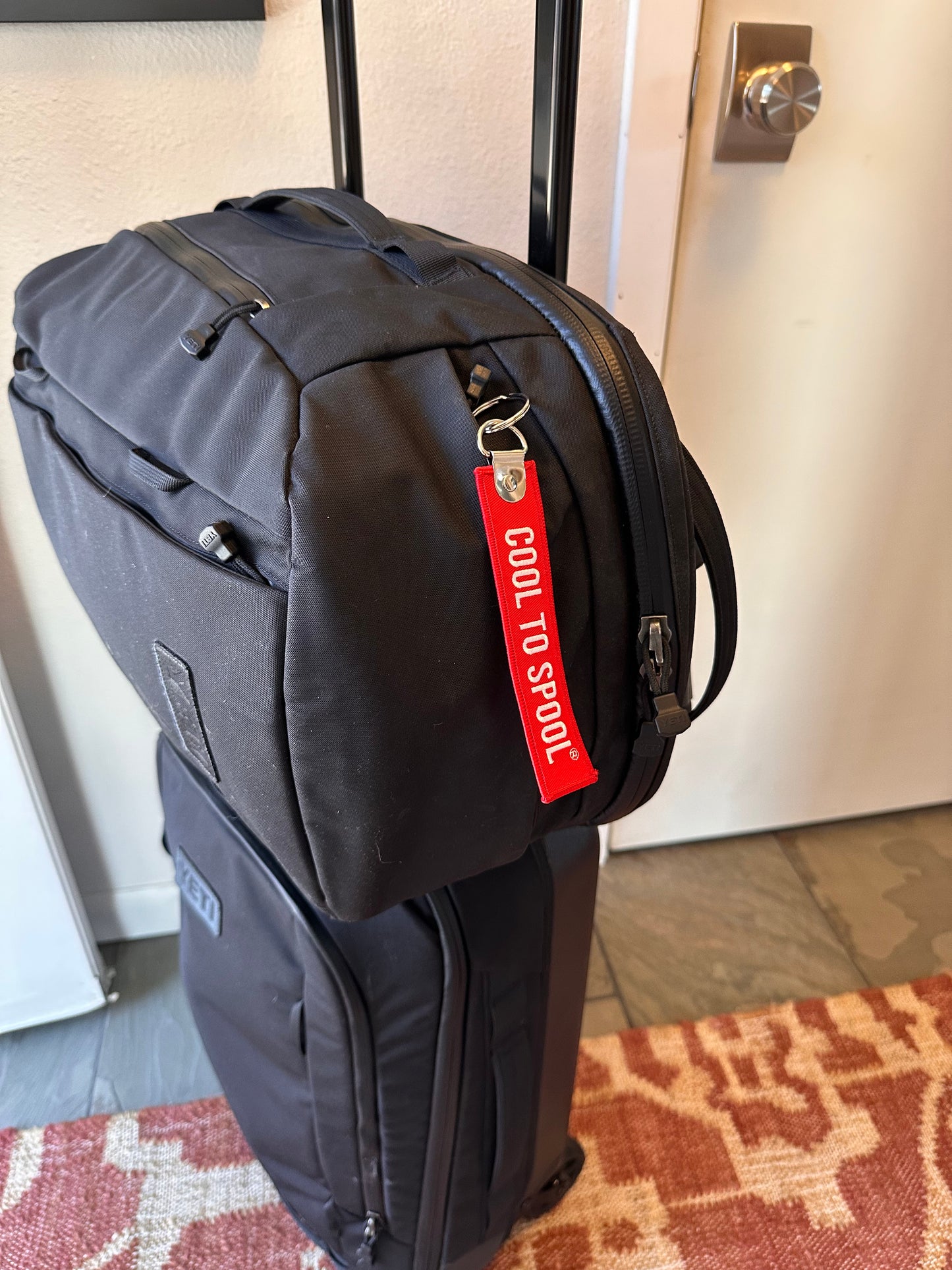 Travel "Cool to Spool" bag tag