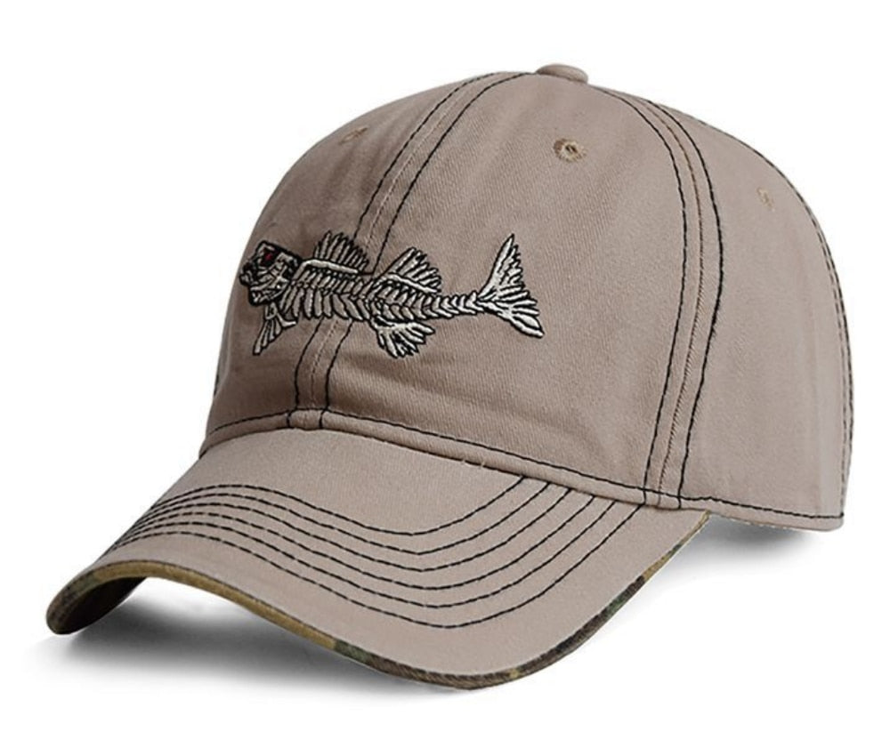 Mens Baseball Caps Fish Brand, Fish Bone Hat Baseball Cap
