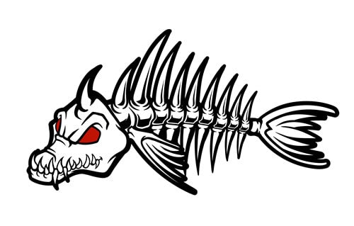 Fish Bone Dragon Sticker