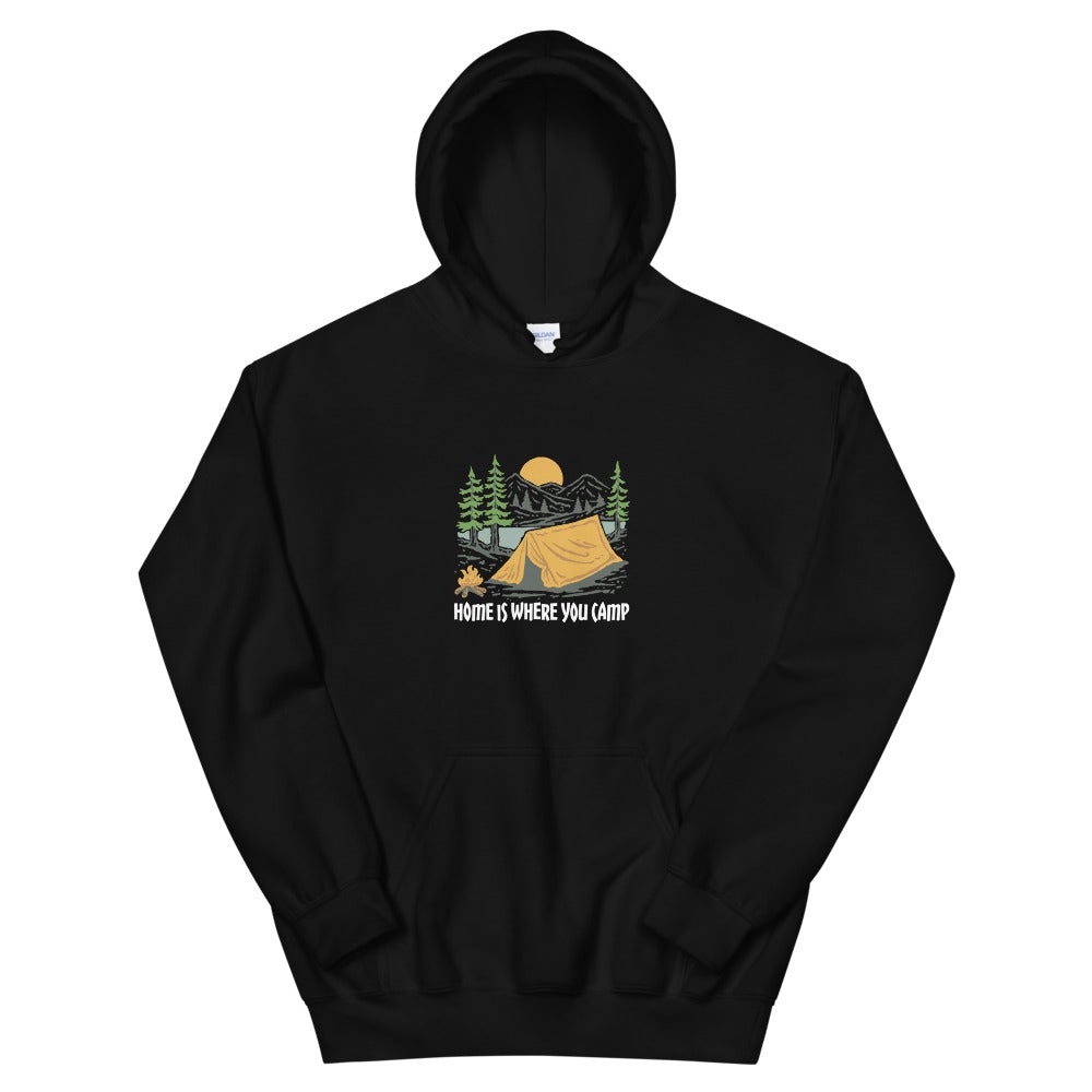 Camp Home Unisex Hoodie - Outdoors Thrill