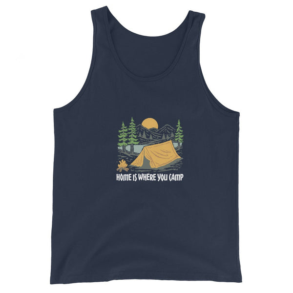 Camp Home Unisex Tank Top - Outdoors Thrill