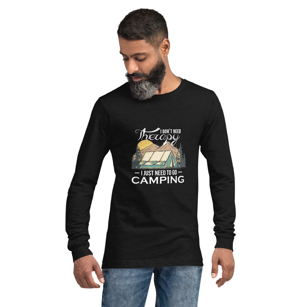 Camping Therapy Unisex Long Sleeve Tee - Outdoors Thrill