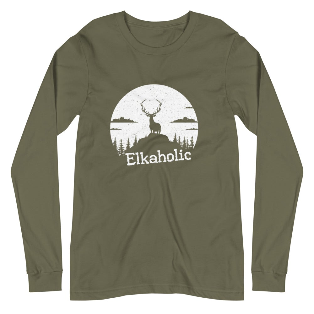 Elkaholic Unisex Long Sleeve Tee - Outdoors Thrill