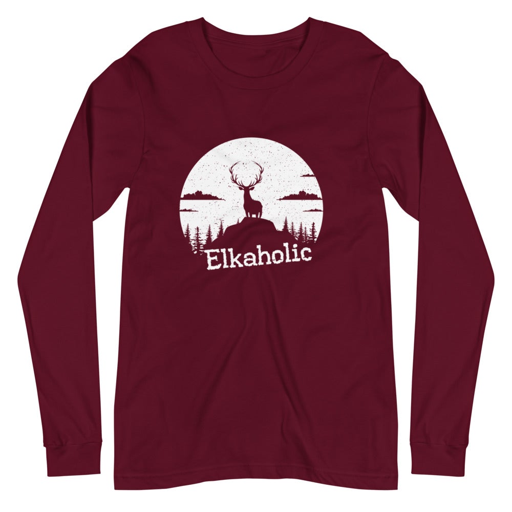 Elkaholic Unisex Long Sleeve Tee - Outdoors Thrill