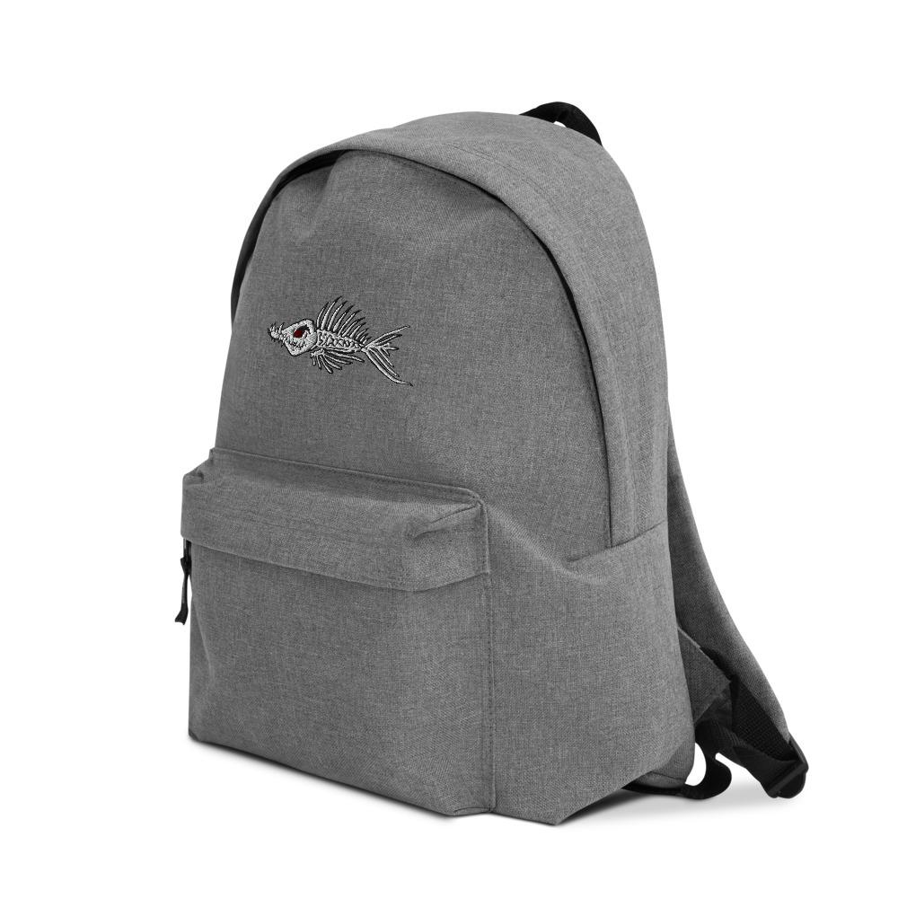 Fish Bone Embroidered Backpack - Outdoors Thrill