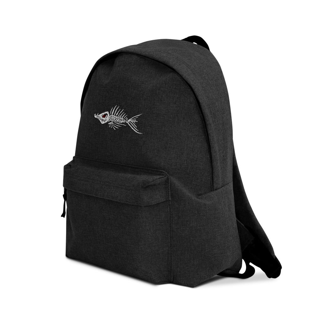 Fish Bone Embroidered Backpack - Outdoors Thrill