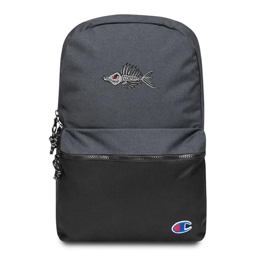 Fish Bone Embroidered Champion Backpack - Outdoors Thrill