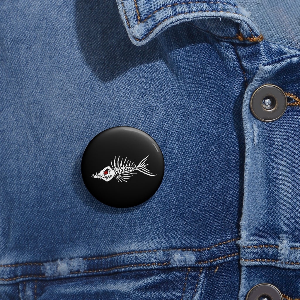 Fish Bone Pin Buttons - Outdoors Thrill