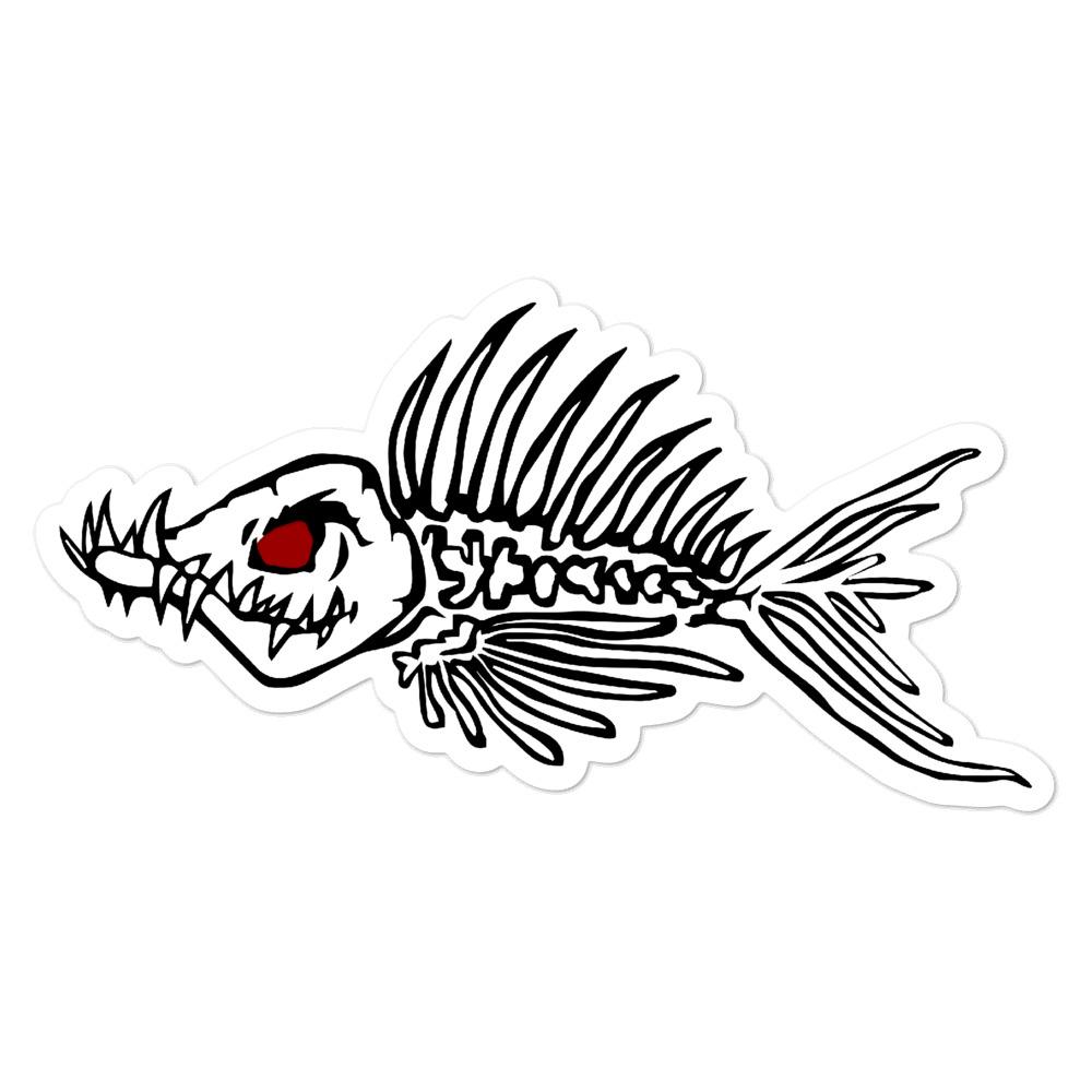 fish skeleton drawing