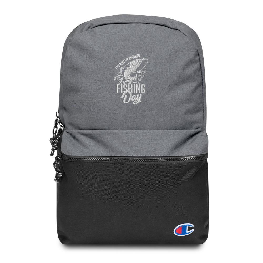 Fishing Day Embroidered Champion Backpack - Outdoors Thrill