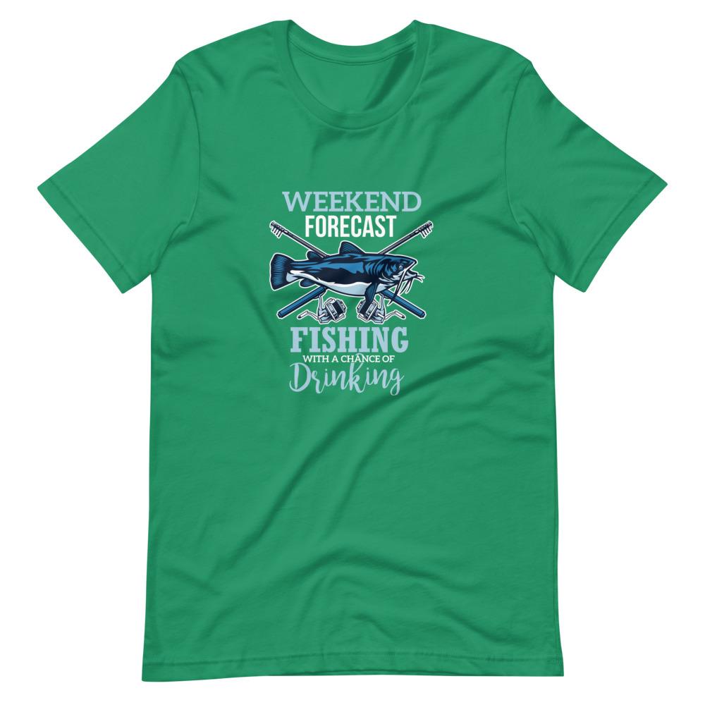Fishing Forecast Short-Sleeve Unisex T-Shirt - Outdoors Thrill