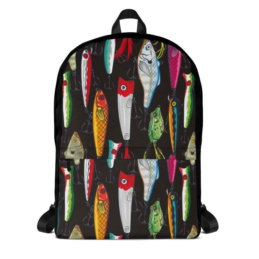 Fishing Lures All over Backpack - Outdoors Thrill