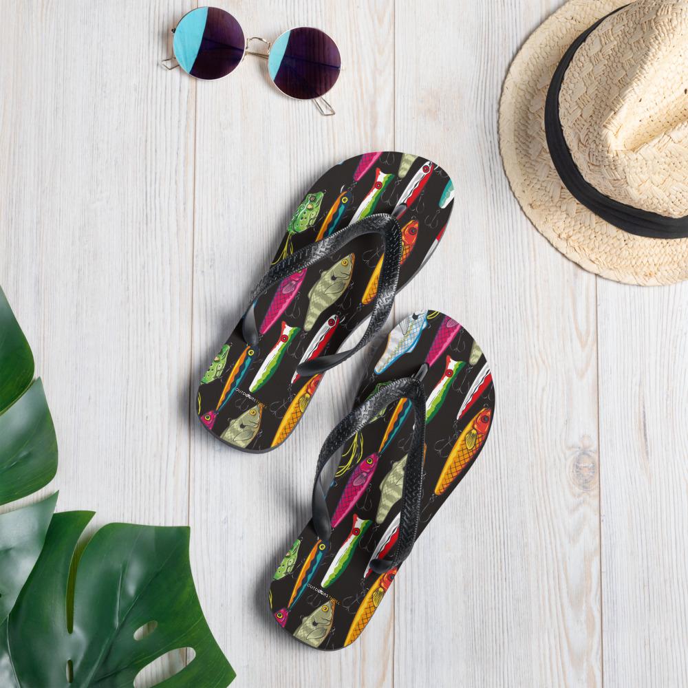 Fishing Lures Flip-Flops - Outdoors Thrill