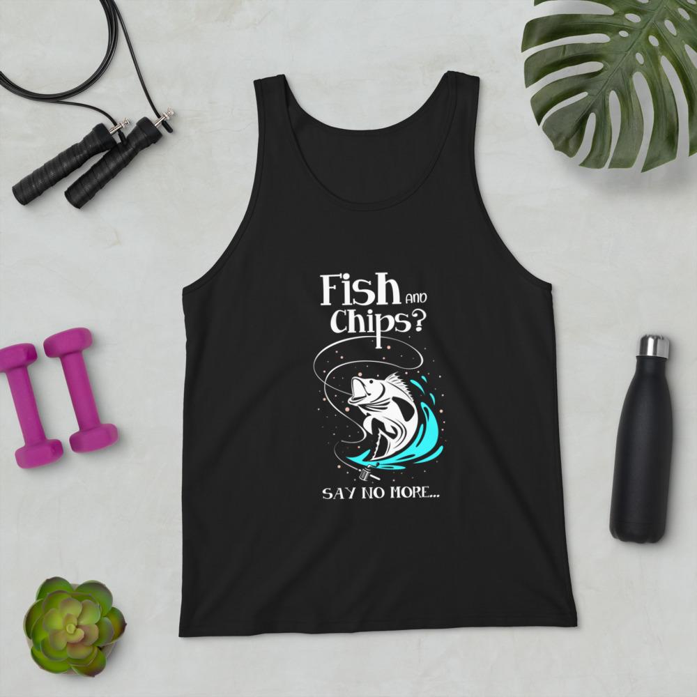 Fishy Chips Unisex Tank Top - Outdoors Thrill