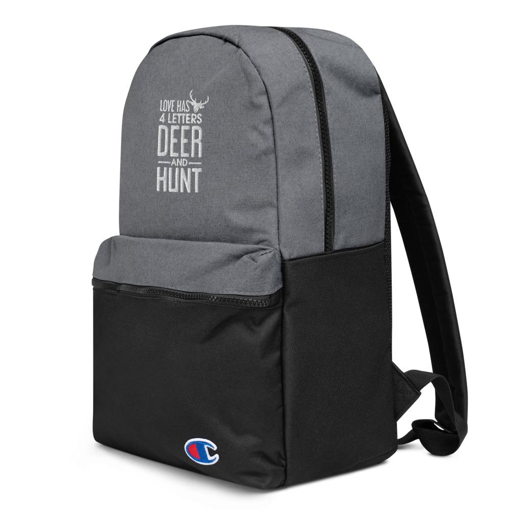Hunt Love Embroidered Champion Backpack - Outdoors Thrill