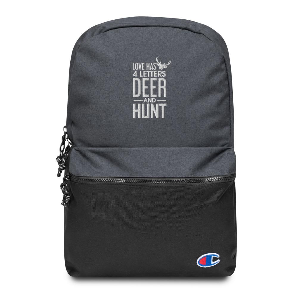 Hunt Love Embroidered Champion Backpack - Outdoors Thrill