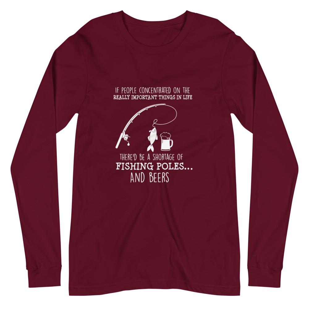 Important Fishing Unisex Long Sleeve Tee - Outdoors Thrill