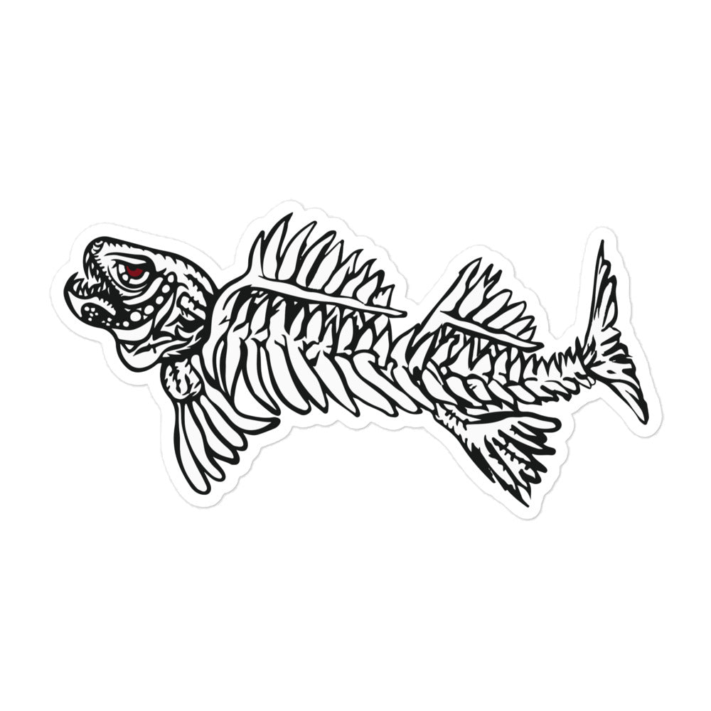 Fish bone Monster Sticker