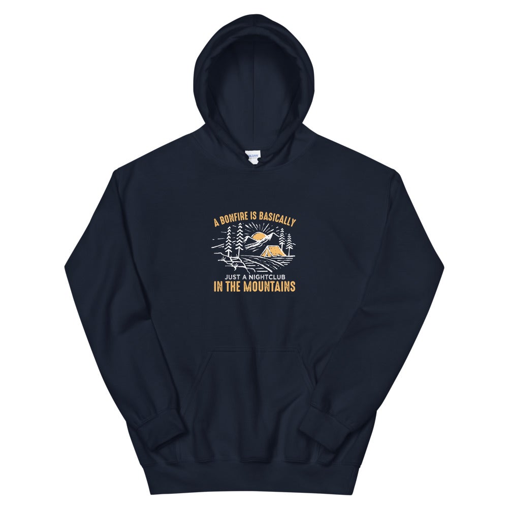 Mountains Nightclub Unisex Hoodie - Outdoors Thrill