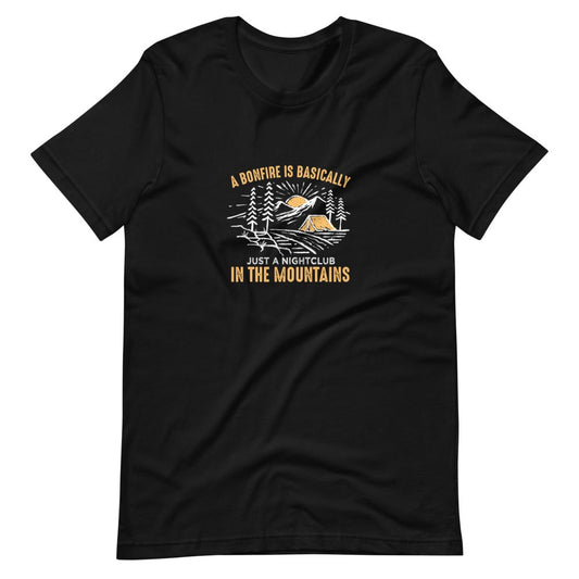 Mountains Nightclub Unisex T-Shirt - Outdoors Thrill