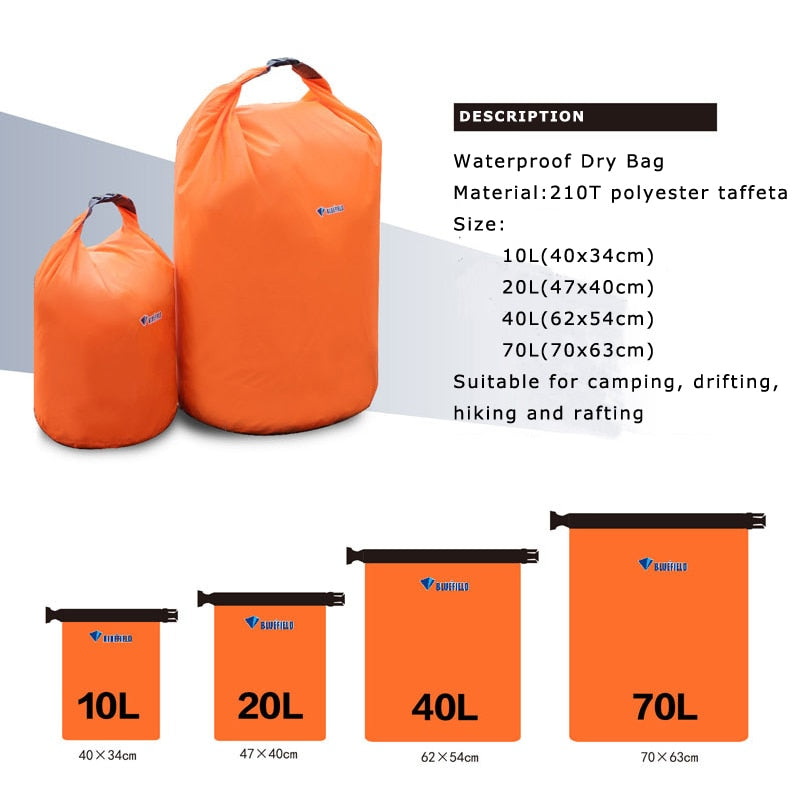 Waterproof Dry Bag sizes - Outdoors Thrill