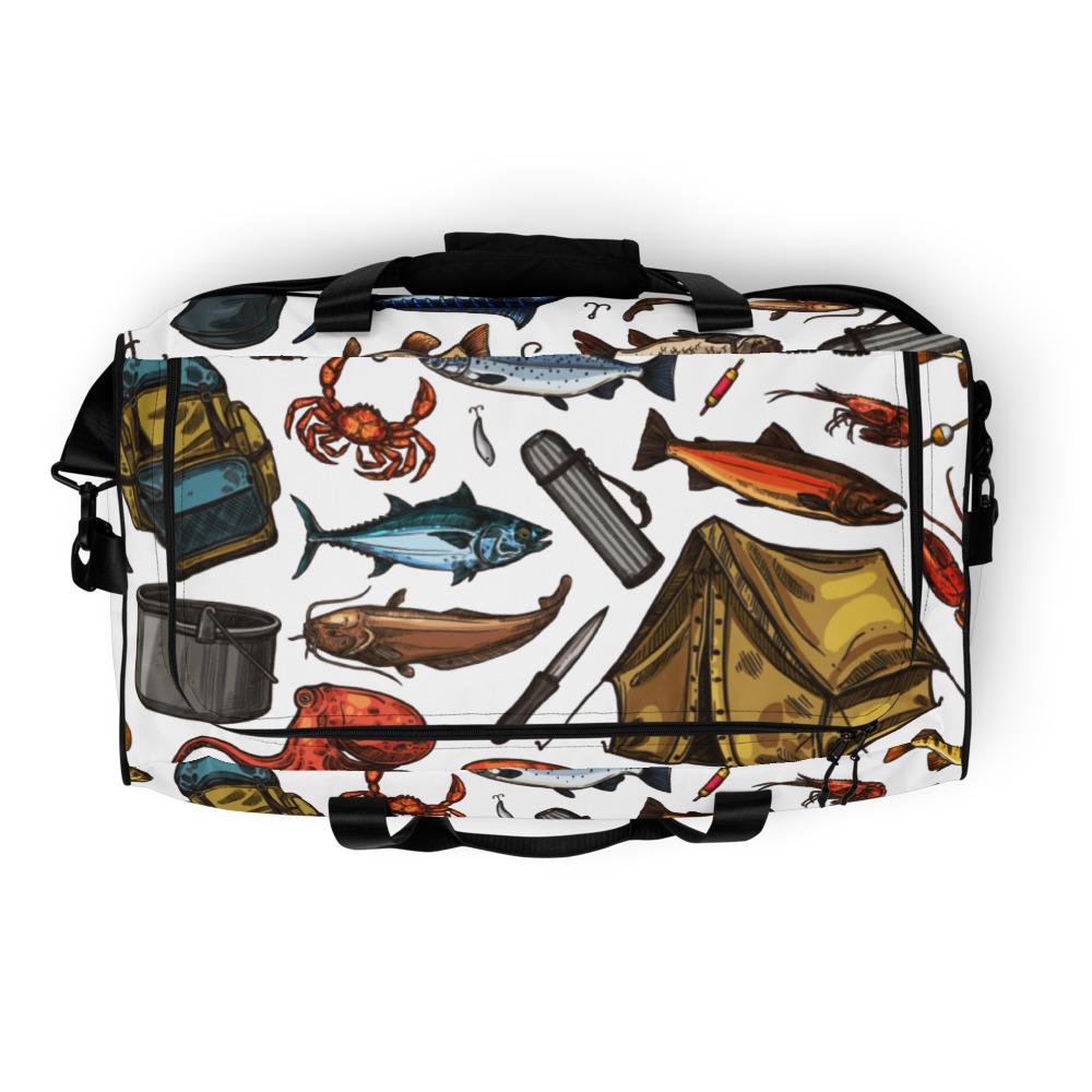 White Fishing & Camping Duffle bag - Outdoors Thrill
