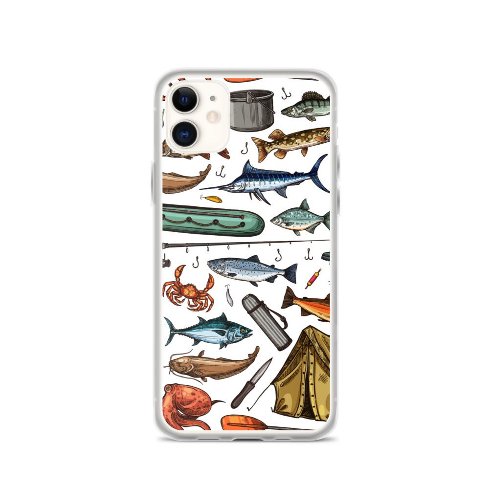 White Fishing & Camping iPhone Case - Outdoors Thrill